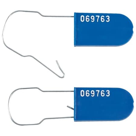 Bsc Preferred Blue Wire Padlock Seals, 1000PK BUY00029411